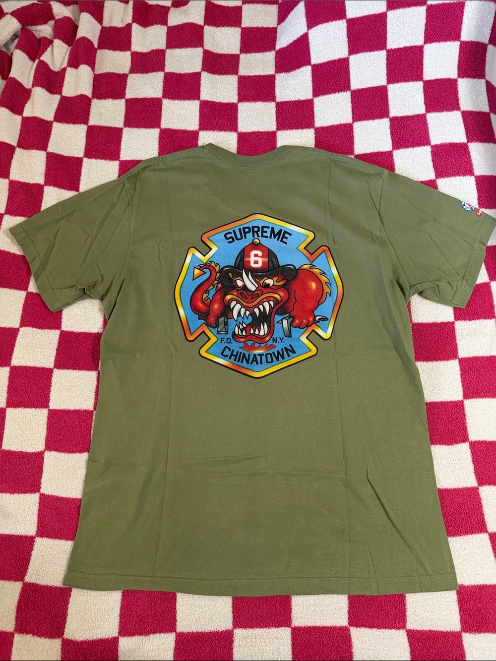 Men’s Like New Supreme FDNY Engine 9 Tee Size Large - Picture 7 of 8